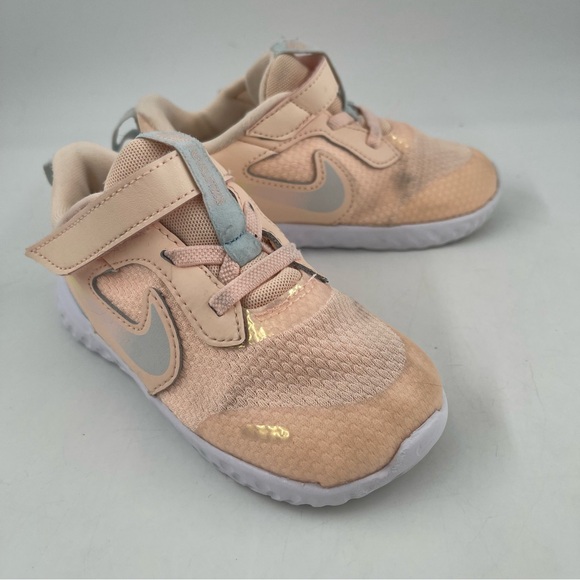 Nike Girl’s Flex Runner 2 Peach Slip-On Sneaker Athletic Shoe- Size 10 C - Picture 2 of 12